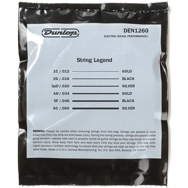 Струны для электрогитары Dunlop DEN1260 12-60