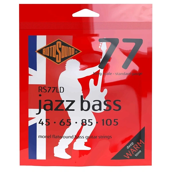 Струны для бас-гитары Rotosound RS77LD Jazz Bass Flatwound Strings Monel 45-105