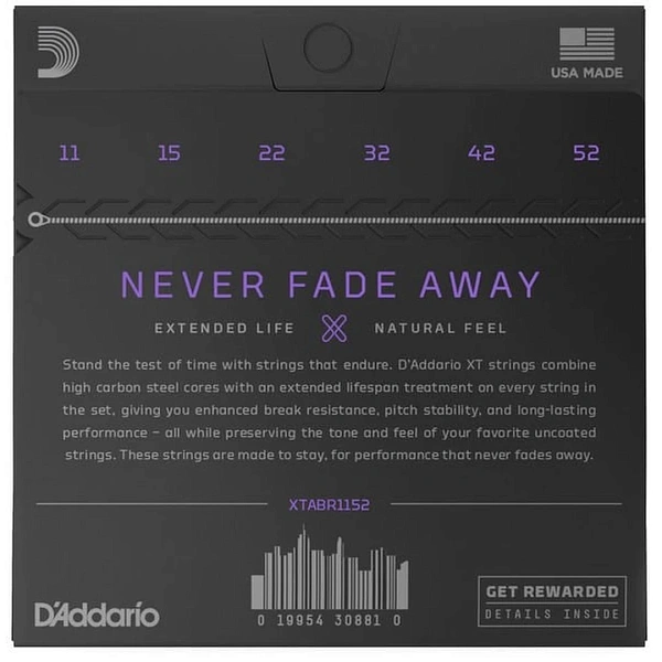 Струны для акустической гитары D'Addario XTABR1152 11-52