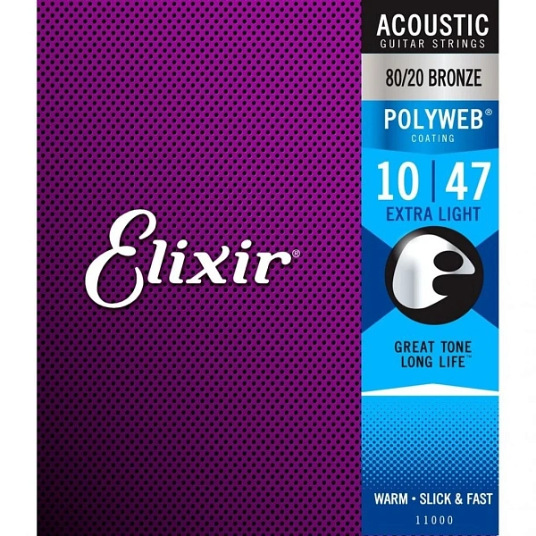 Струны для акустической гитары Elixir 11000 10-47
