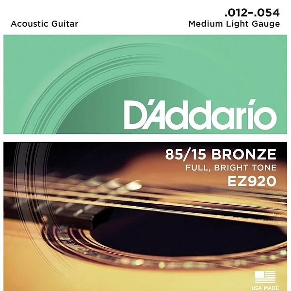 Струны для акустической гитары D'Addario EZ920 12-54