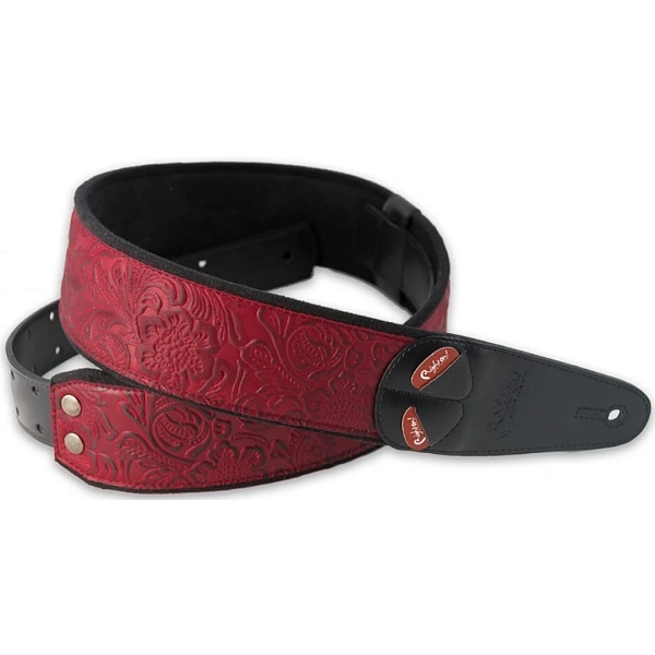 Ремень для гитары RightOn Straps Steady Mojo Sandokan Red
