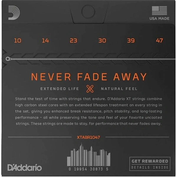 Струны для акустической гитары D'Addario XTABR1047 10-47