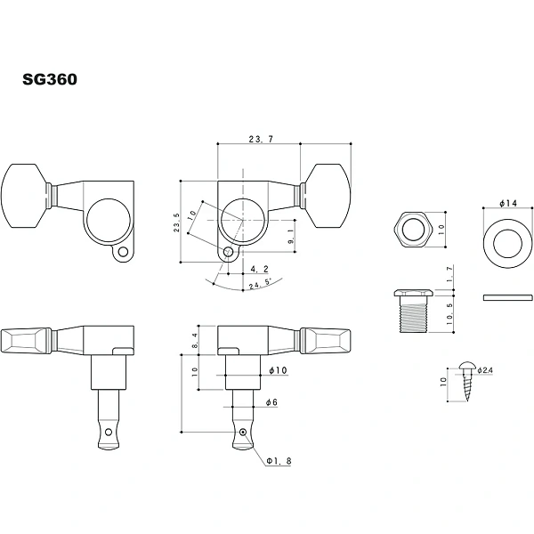 Колки Gotoh SG360-07-C L6